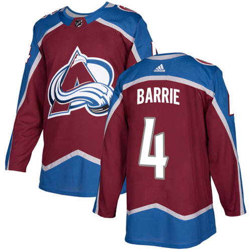 Adidas Colorado Avalanche 4 Tyson Barrie Burgundy Home Authentic Stitched Youth NHL Jersey